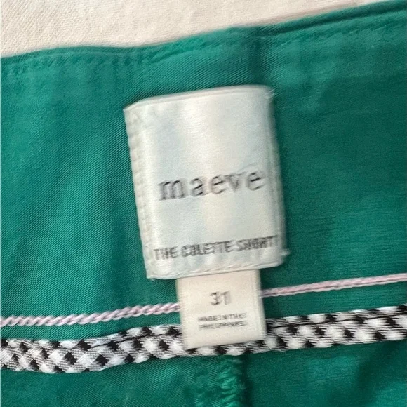 Maeve for Anthropologie The Colette High Waist Green Shorts - Picture 2 of 7